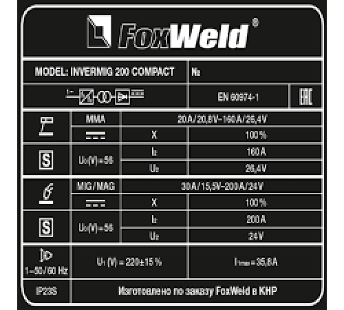 FoxWeld Invermig 200 COMPACT