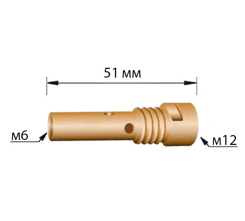 Вставка для наконечника RF-15/25 М6*51мм (004.D624.5)