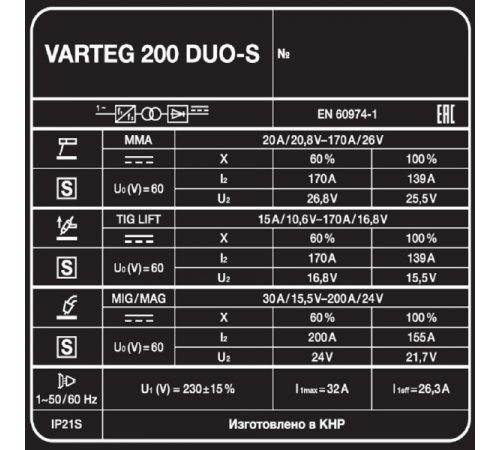 FoxWeld Varteg 200 DUO-S (Spool GUN)